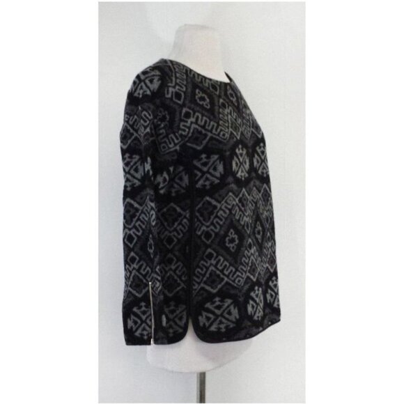 Rebecca Taylor - Grey & Black Print Wool Shell Top  size 2 - Picture 16 of 16